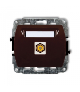 TREND Mechanizm gniazda pojedynczego RCA (typu cinch - żółty, pozłacany) Karlik 4GRCA-1