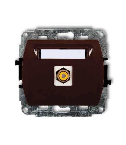 TREND Mechanizm gniazda pojedynczego RCA (typu cinch - żółty, pozłacany) Karlik 4GRCA-1