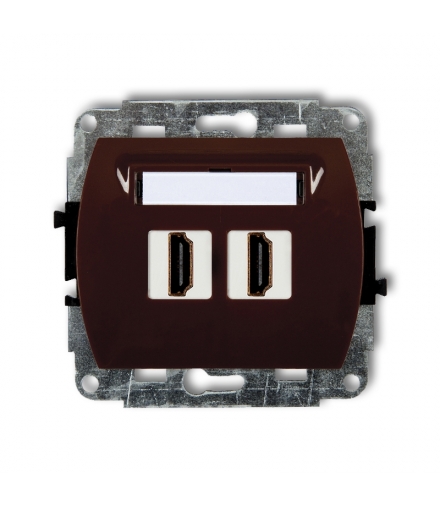 TREND Mechanizm gniazda podwójnego HDMI 2.0 Karlik 4HDMI-2