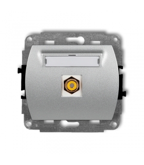 TREND Mechanizm gniazda pojedynczego RCA (typu cinch - żółty, pozłacany) Karlik 7GRCA-1