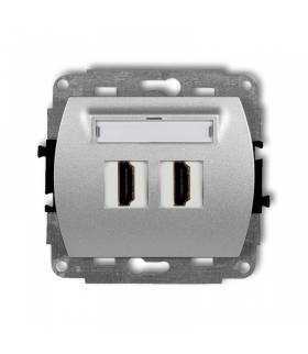 TREND Mechanizm gniazda podwójnego HDMI 2.0 Karlik 7HDMI-2