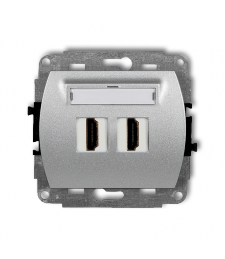 TREND Mechanizm gniazda podwójnego HDMI 2.0 Karlik 7HDMI-2