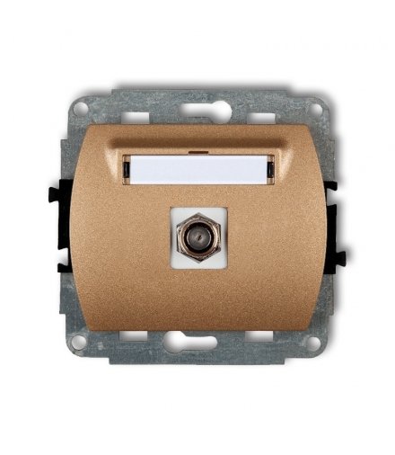 TREND Mechanizm gniazda antenowego pojedynczego typu F (SAT) niklowany Karlik 8GF-1