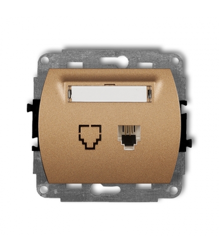 TREND Mechanizm gniazda telefonicznego pojedynczego 1xRJ11, 4-stykowy Karlik 8GT-1