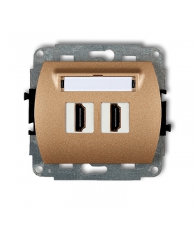 TREND Mechanizm gniazda podwójnego HDMI 2.0 Karlik 8HDMI-2