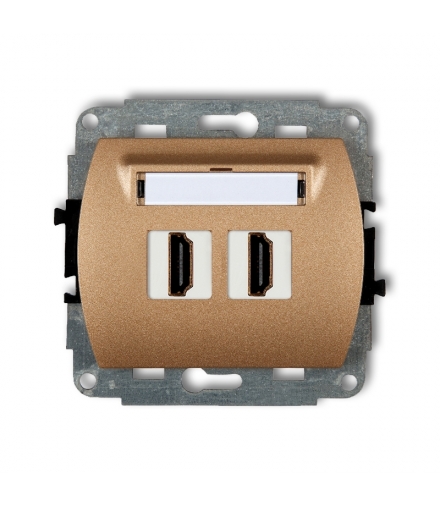 TREND Mechanizm gniazda podwójnego HDMI 2.0 Karlik 8HDMI-2