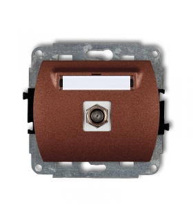 TREND Mechanizm gniazda antenowego pojedynczego typu F (SAT) niklowany Karlik 9GF-1