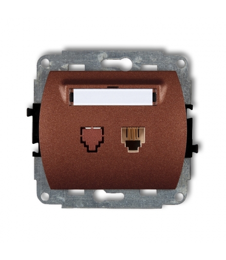 TREND Mechanizm gniazda telefonicznego pojedynczego 1xRJ11, 4-stykowy Karlik 9GT-1