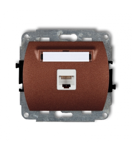 TREND Mechanizm gniazda komputerowego pojedynczego 1xRJ45, kat. 6, 8-stykowy Karlik 9GK-3