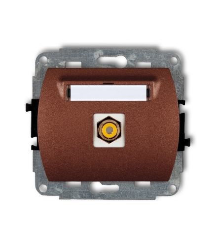 TREND Mechanizm gniazda pojedynczego RCA (typu cinch - żółty, pozłacany) Karlik 9GRCA-1