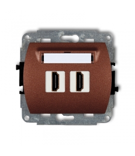 TREND Mechanizm gniazda podwójnego HDMI 2.0 Karlik 9HDMI-2
