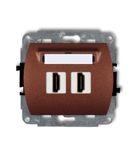 TREND Mechanizm gniazda podwójnego HDMI 2.0 Karlik 9HDMI-2