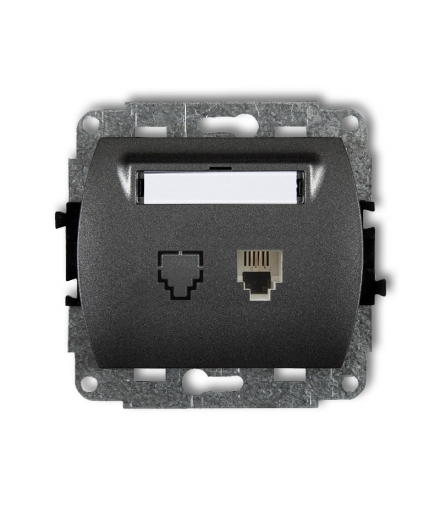 TREND Mechanizm gniazda telefonicznego pojedynczego 1xRJ11, 4-stykowy Karlik 11GT-1