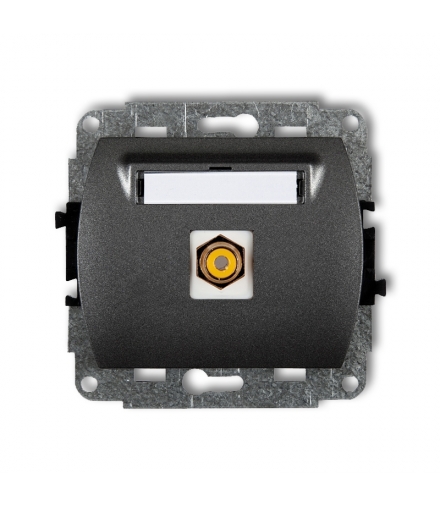 TREND Mechanizm gniazda pojedynczego RCA (typu cinch - żółty, pozłacany) Karlik 11GRCA-1