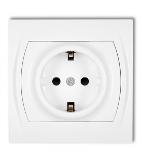 LOGO Gniazdo pojedyncze z uziemieniem SCHUKO 2P+Z (przesłony torów prądowych) Karlik LGP-1sp