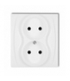 LOGO Gniazdo podwójne bez uziemienia 2x2P (przesłony torów prądowych) Karlik LGP-2p