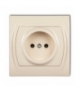 LOGO Gniazdo pojedyncze bez uziemienia 2P (przesłony torów prądowych) Karlik 1LGP-1p