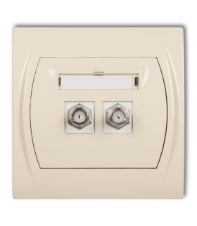 LOGO Gniazdo antenowe podwójne typu F (SAT) Karlik 1LGF-2