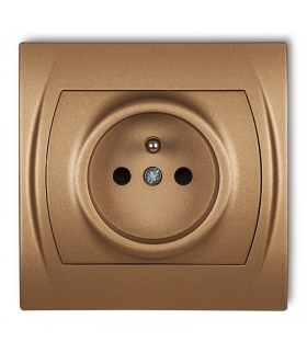 LOGO Gniazdo pojedyncze z uziemieniem 2P+Z (przesłony torów prądowych) Karlik 8LGP-1zp