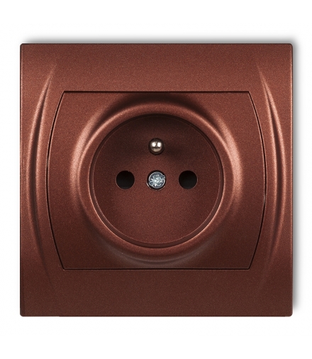 LOGO Gniazdo pojedyncze z uziemieniem 2P+Z (przesłony torów prądowych) Karlik 9LGP-1zp