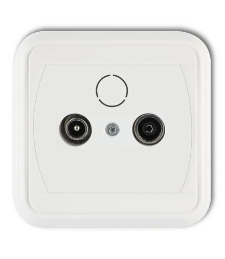 LIZA Gniazdo abonenckie RTV końcowe w szeregu gniazd przelotowych 6dB Karlik GAK-1L6