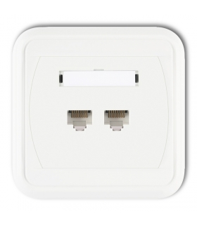 LIZA Gniazdo komputerowe podwójne 2xRJ45, kat. 5e, 8-stykowe Karlik GLK-2