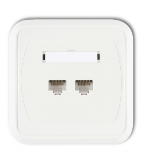 LIZA Gniazdo komputerowe podwójne 2xRJ45, kat. 6, 8-stykowe Karlik GLK-4