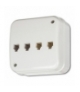 LIZA Gniazdo natynkowe telefoniczne poczwórne 4xRJ11 Karlik GNT-4