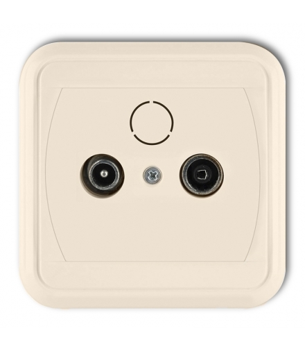 LIZA Gniazdo abonenckie RTV przelotowe 9dB Karlik 1GAP-1L9