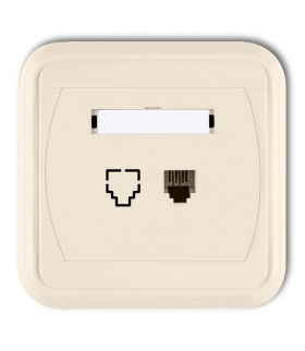 LIZA Gniazdo telefoniczne pojedyncze 1xRJ11, 4-stykowe Karlik 1GLT-1