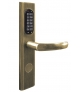 SZYLD ZAMKA ELEKTROMECHANICZNEGO ELH-30B9 brass - z czytnikiem kart zbliżeniowych (RFID) i zamkiem szyfrowym, mosiądz