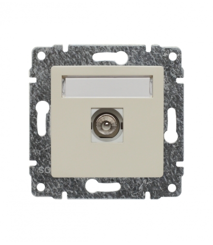 Gniazdo TV pojedyncze, bez ramki Seria VENA, KREM 510353