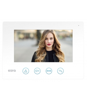 MONITOR EURA VDA-40A3 WHITE - ekran 7, otwieranie 2 wejść, moduł WiFi, do wideodmofonów Eura Connect