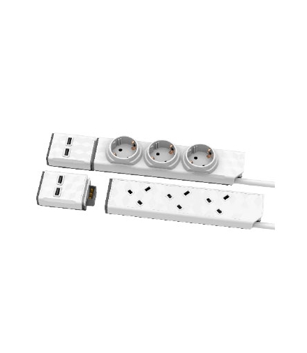 PowerStrip Modular Modułowa listwa zasilająca 3 gniazda, 1m
