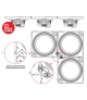 Oprawa LED KONEKTO IP44 5,5W barwa ciepła 230V AC LSP-50C-230 Zamel