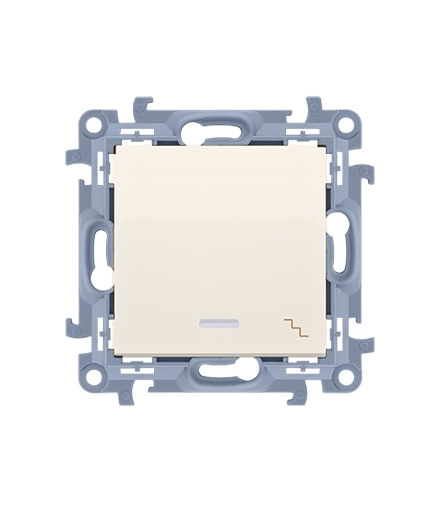 Łącznik schodowy z podświetleniem LED kremowy 10AX CW6L.01/41
