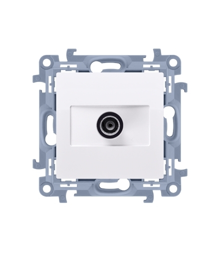 Gniazdo antenowe TV pojedyncze końcowe biały CAK1.01/11