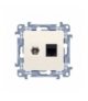 Gniazdo antenowe typu „F” + komputerowe RJ45 kat.5e kremowy CASFRJ455.01/41