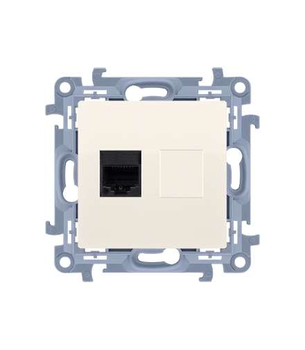 Gniazdo komputerowe RJ45 kategoria 5e kremowy C51.01/41