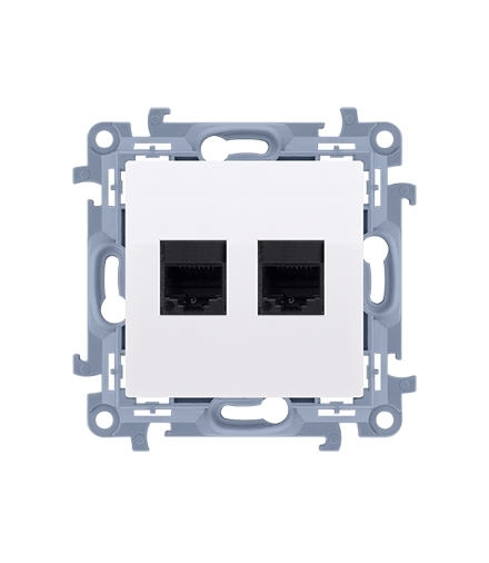 Gniazdo komputerowe RJ45 kategoria 5e + telefoniczne RJ11 C5T.01/11