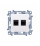 Gniazdo komputerowe RJ45 kategoria 5e + telefoniczne RJ11 C5T.01/11