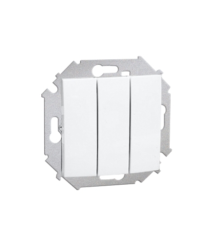 Łącznik trójobwodowy (moduł) 10AX 250V, zaciski śrubowe, biały 1591391-030
