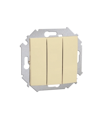 Łącznik trójobwodowy (moduł) 10AX 250V, zaciski śrubowe, beżowy 1591391-031