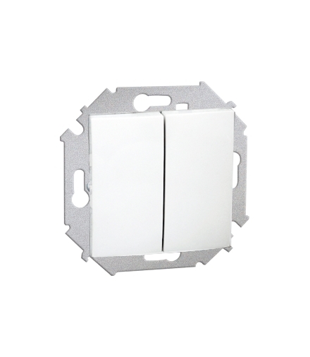 Łącznik schodowy podwójny (moduł) 16AX 250V, zaciski śrubowe, biały 1591397-030