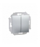 Łącznik schodowy podwójny (moduł) 16AX 250V, zaciski śrubowe, aluminiowy, metalizowany 1591397-026