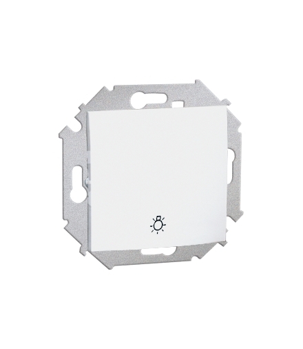 Przycisk "światło" (moduł) 16AX 250V, zaciski śrubowe, biały 1591651-030