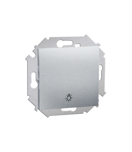 Przycisk "światło" (moduł) 16AX 250V, zaciski śrubowe, aluminiowy, metalizowany 1591651-026