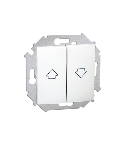 Łącznik żaluzjowy pojedynczy (moduł) 10A 250V, zaciski śrubowe, aluminiowy, metalizowany 1591332-026