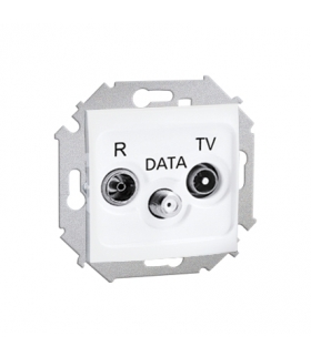 Gniazdo antenowe R-TV-DATA tłum.:10dB biały 1591048-030