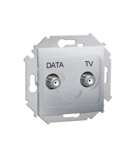 Gniazdo antenowe TV-DATA tłum.:5dB aluminium 1591049-026